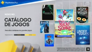 Cartaz dos jogos que chegaram ao PlayStation Plus no mês de setembro de 2024
