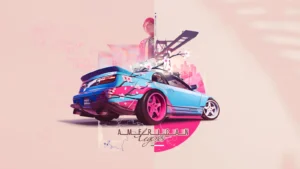 Imagem de carro com o título do jogo The Crew 2