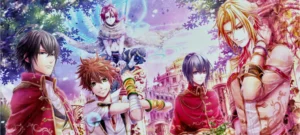 Imagem ampla dos personagens masculinos de Battlefield Waltz