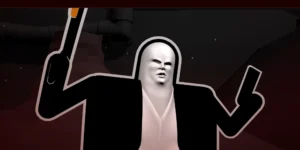 Arte de capa do jogo Shotgun Cop man com o protagonista do game