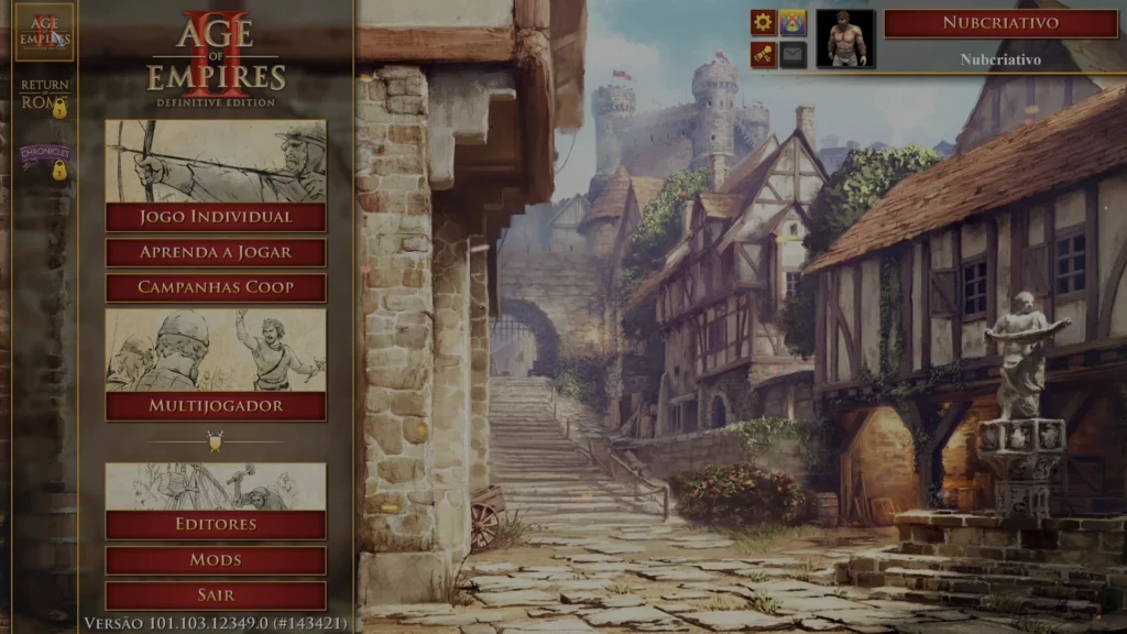 Age of Empires II: Definitive Edition - menu principal