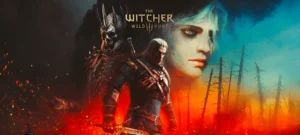 Capa de aniversário de 10 anos do jogo The Witcher 3
