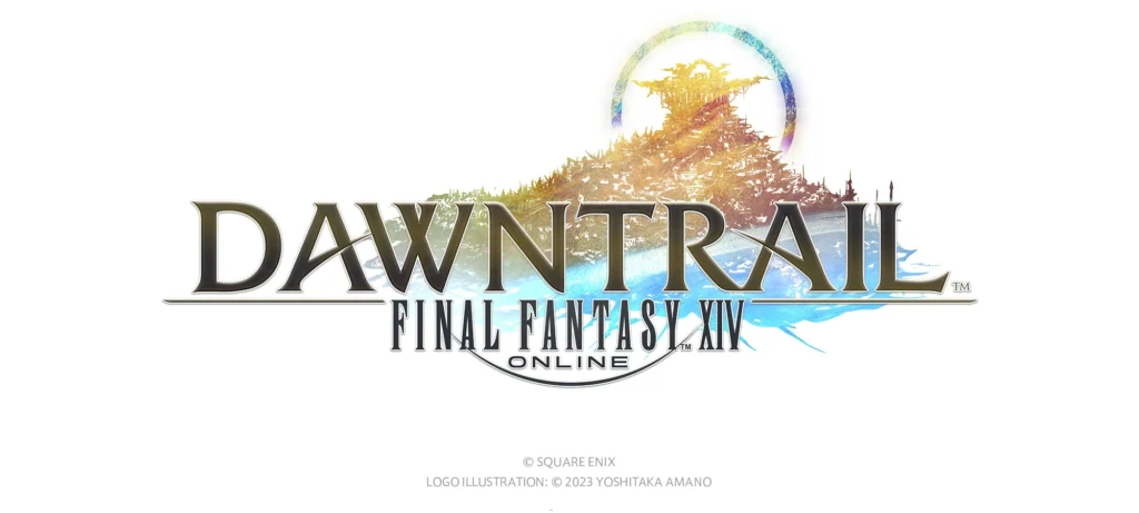Arte da capa com o logo do FFXIV