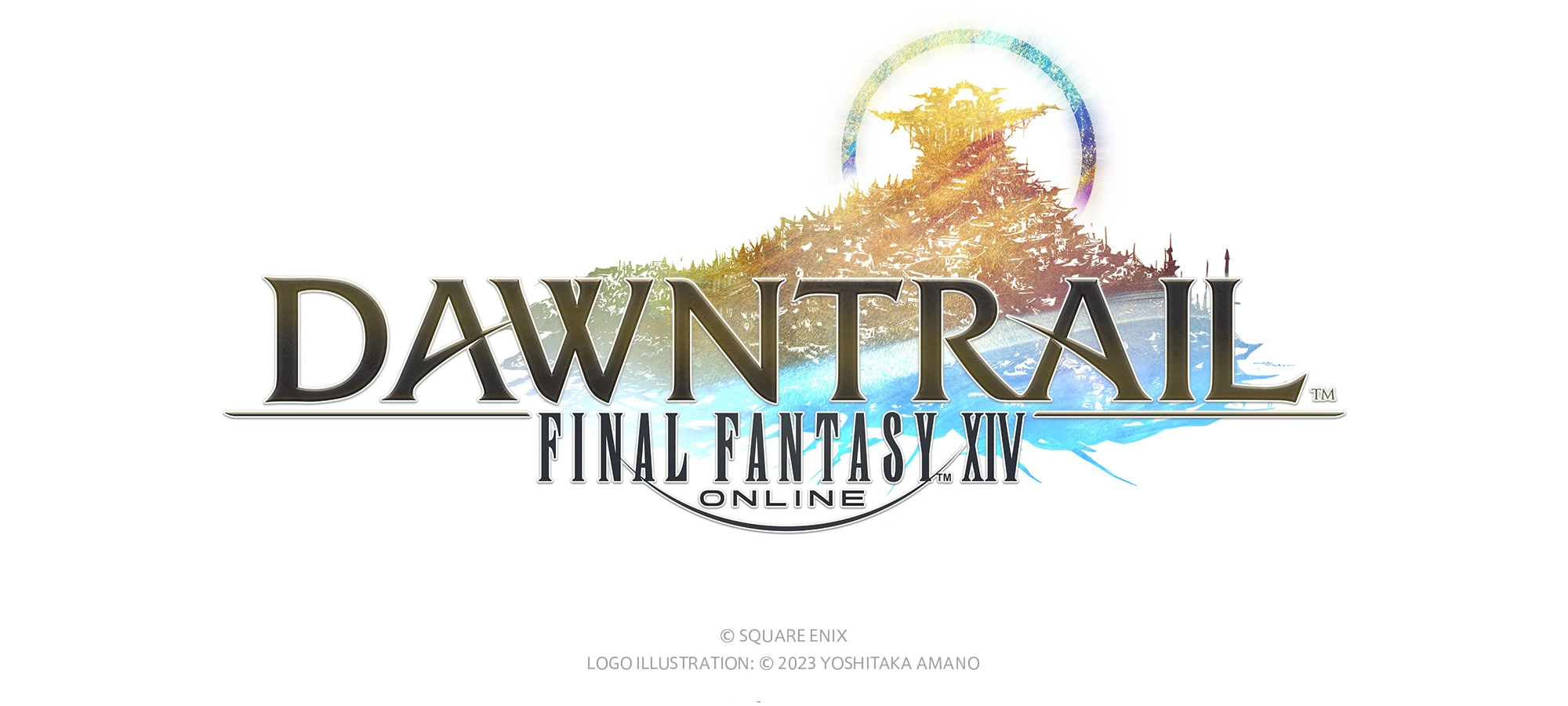 Arte da capa com o logo do FFXIV