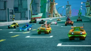 Momento da largada em Sonic Racing CrossWorlds