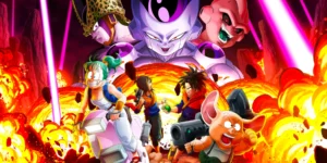 Toda turma de Dragon ball: The Breakers na arte de capa